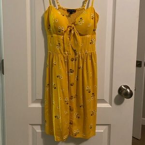 As U Wish Yellow Floral Sundress